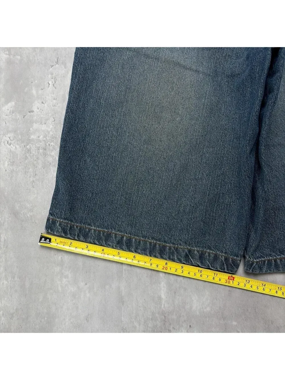 Y2K Dark Wash Anchor Blue Grunge Baggy Skater Denim Jorts